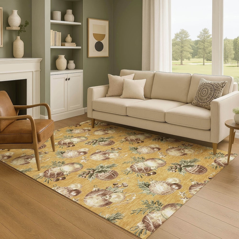 Premium Washable Super Soft Holiday Ornament Mayfield Rug