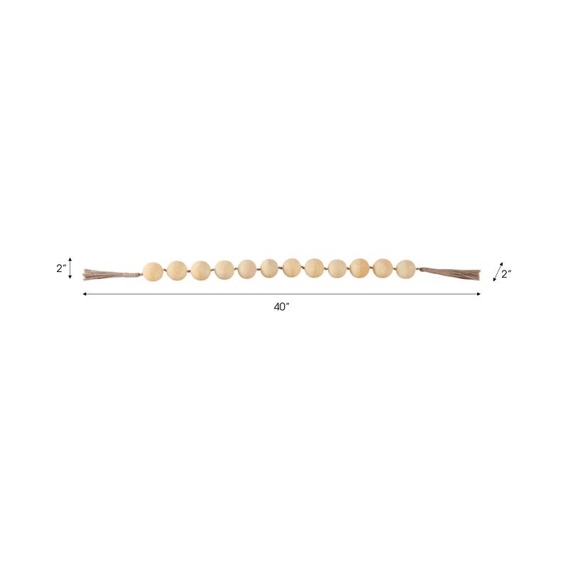 Resin Modern Decorative Beads with Jute Detailing and Textured Accents
