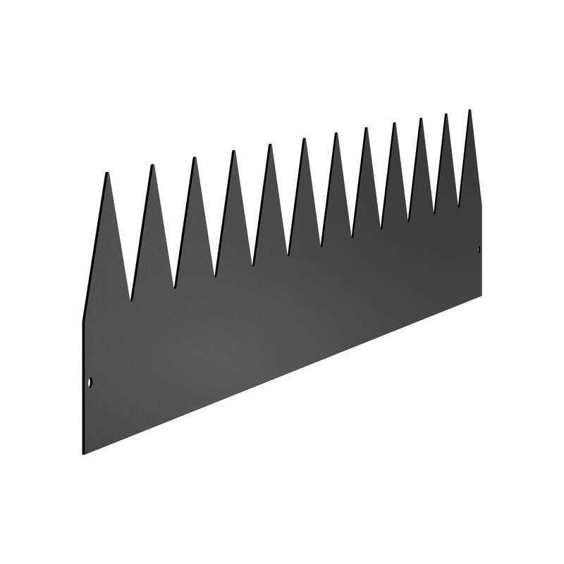 40" Galvanized Steel Landscape Edging Flexible Garden Border Fence with Spikes and Gloves - 40 x 8 x 0.06 in