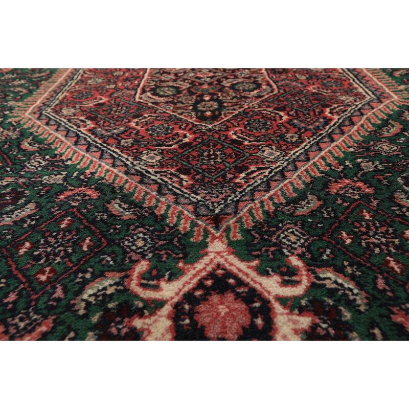 7'11''x10'10'' Hand Knotted Wool Emerald Taabriz Medallion Plush Pile Area Rug - 7' 11'' x 10' 10''