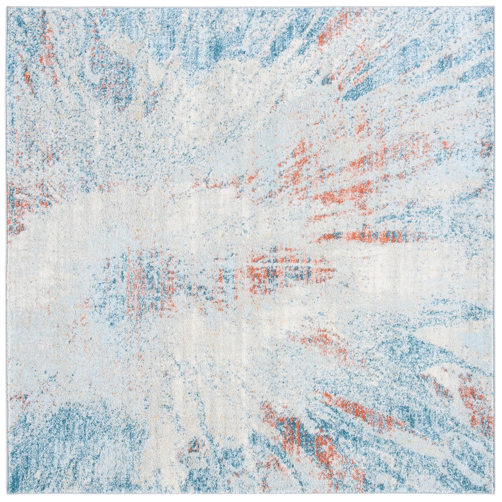 SAFAVIEH Tulum Hortense Modern Abstract Burst Rug - 6'7" Square
