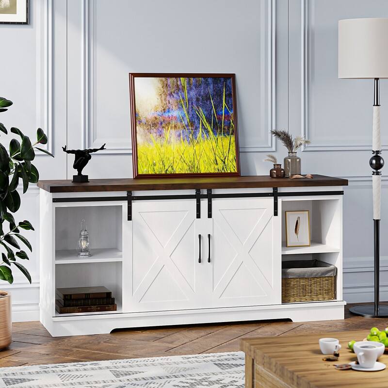 Barn Door TV Cabinet