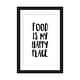 preview thumbnail 1 of 18, iCanvas "Food Is My Happy Place" by Pixy Paper Black - 32x24x1