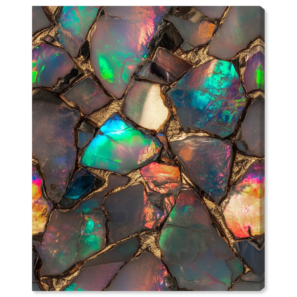 Stonic Rainbow Canvas by Art Remedy, Gallery Wrapped