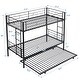 preview thumbnail 48 of 52, Twin over Twin with Trundle Metal Bunk Bed,No Box Spring Needed,Easy Assemble