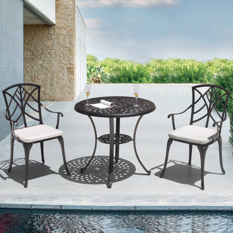 Outdoor 2-Pack 15'' x 16'' x 1.2'' Gray Chair Seat Cushions with Straps