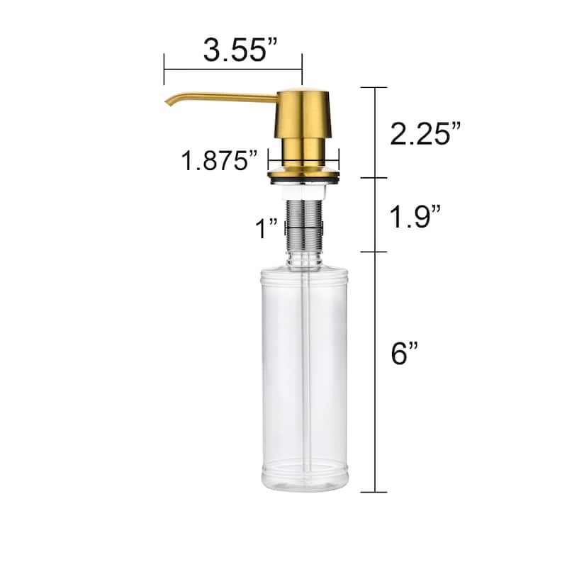Luxier SC04-T Countertop Deck-Mount Metal Soap and Lotion Dispenser