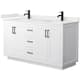 Option White / White Quartz Top / Matte Black Hardware