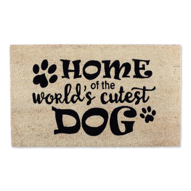 J&M Tuffridge Wipe Your Paws Rubber Coir 18x30 - 18x30 - Worlds Cutest Dog