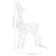 preview thumbnail 10 of 8, vidaXL Acrylic Reindeer Family Christmas Decoration 160 LED Cold White - Cold white - 27.2" x 6.7" x 35.4"