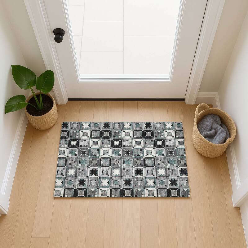 Machine Washable Indoor/ Outdoor Global Goddard Chantille Rug