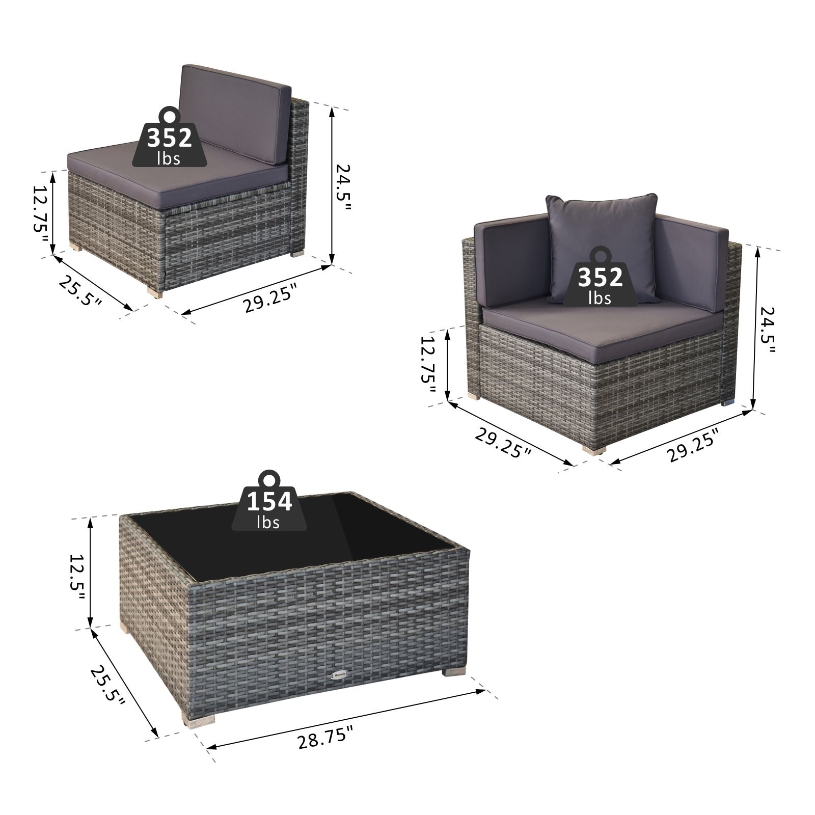 Shelbie 7 sale piece rattan sectional
