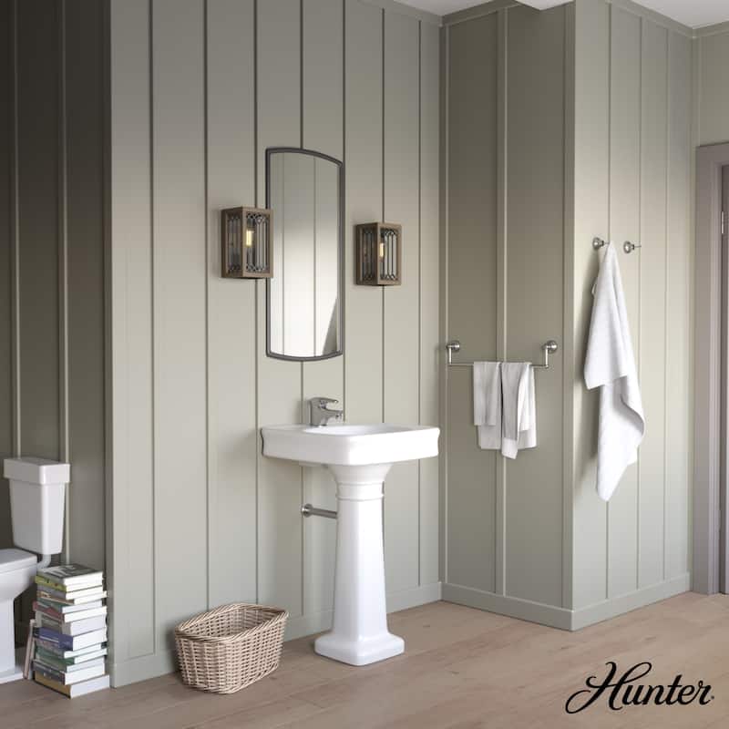 Hunter Chevron 1-Light Wall Sconce - Hallway, Bedroom, Bath - Farmhouse, Transitional, Rustic