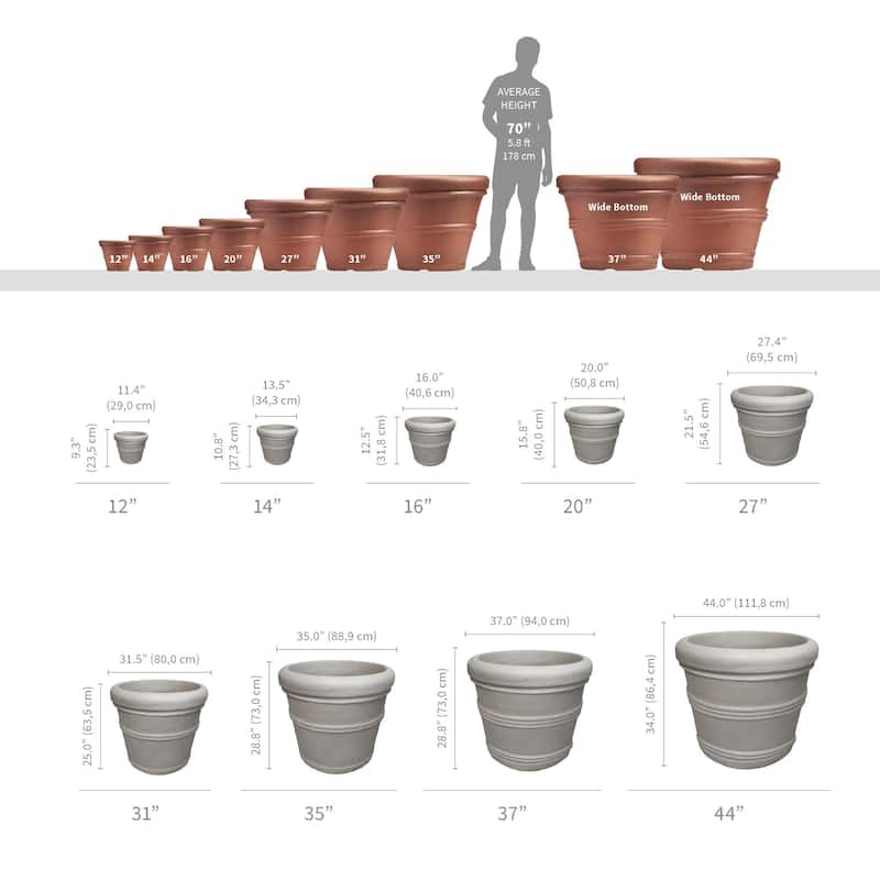 Brunello Classic Round Planter
