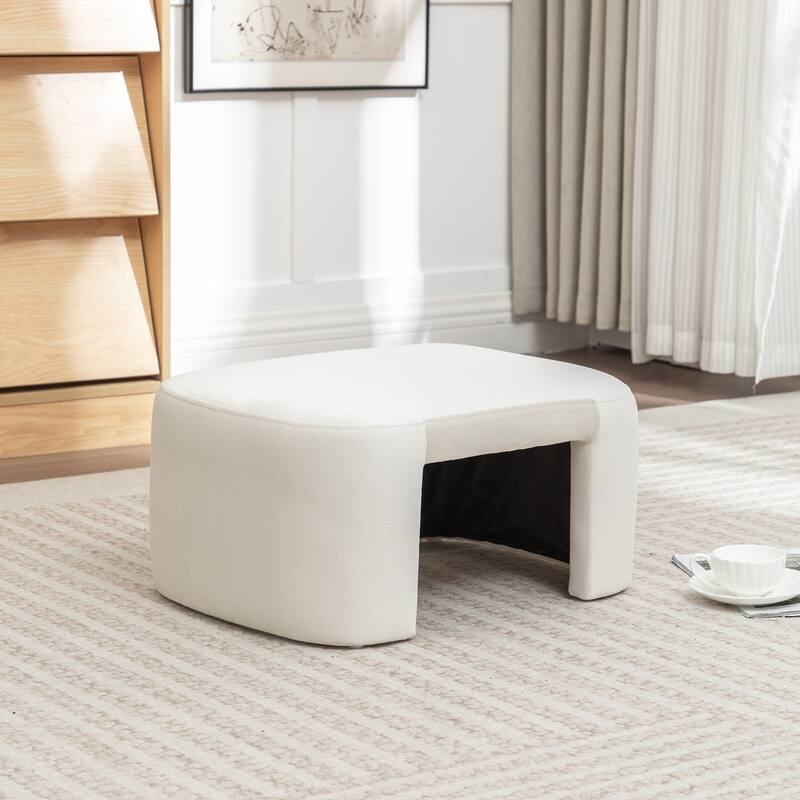 SEYNAR Modern Velvet Rectangle Accent Ottoman