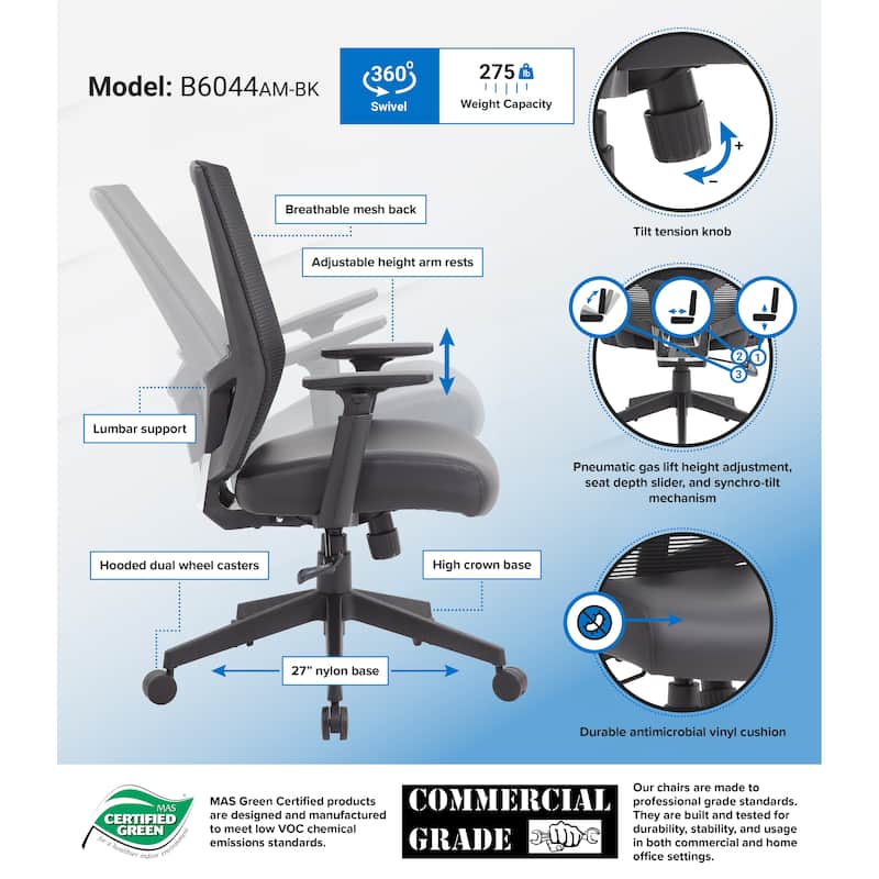 Boss Mesh Back Task Chair - Black