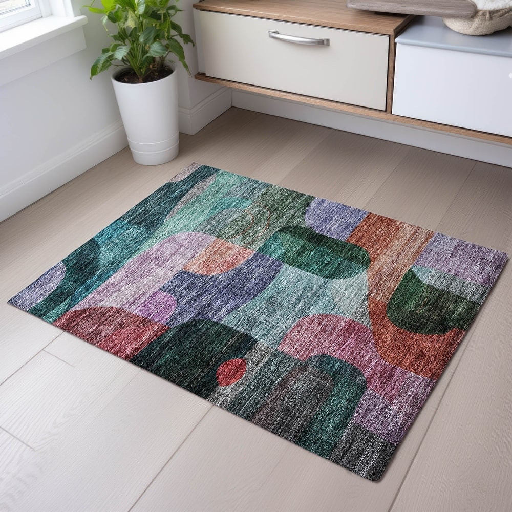 Premium Washable Super Soft Contemporary Abstract Mayfield Rug