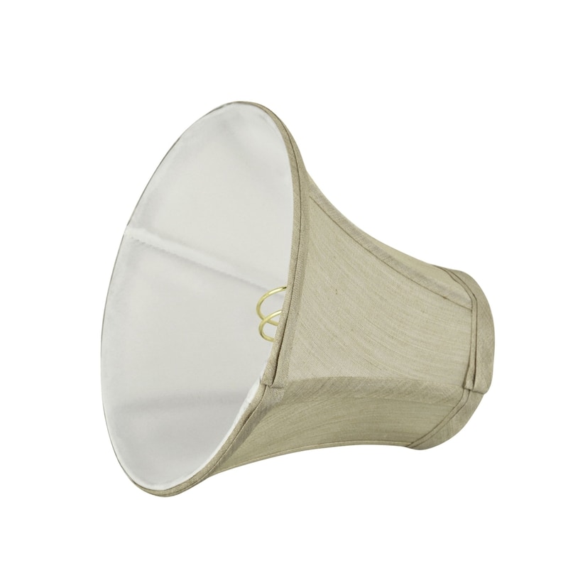 Aspen Creative Bell Chandelier Clip-On Lamp Shade (9 Pack), Beige, (3" x 6" x 5")