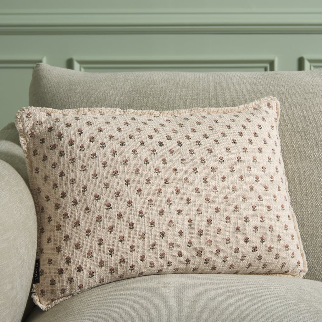 SAFAVIEH Home Armas 14 x 20-inch Multi Color Cotton Lumbar Pillow