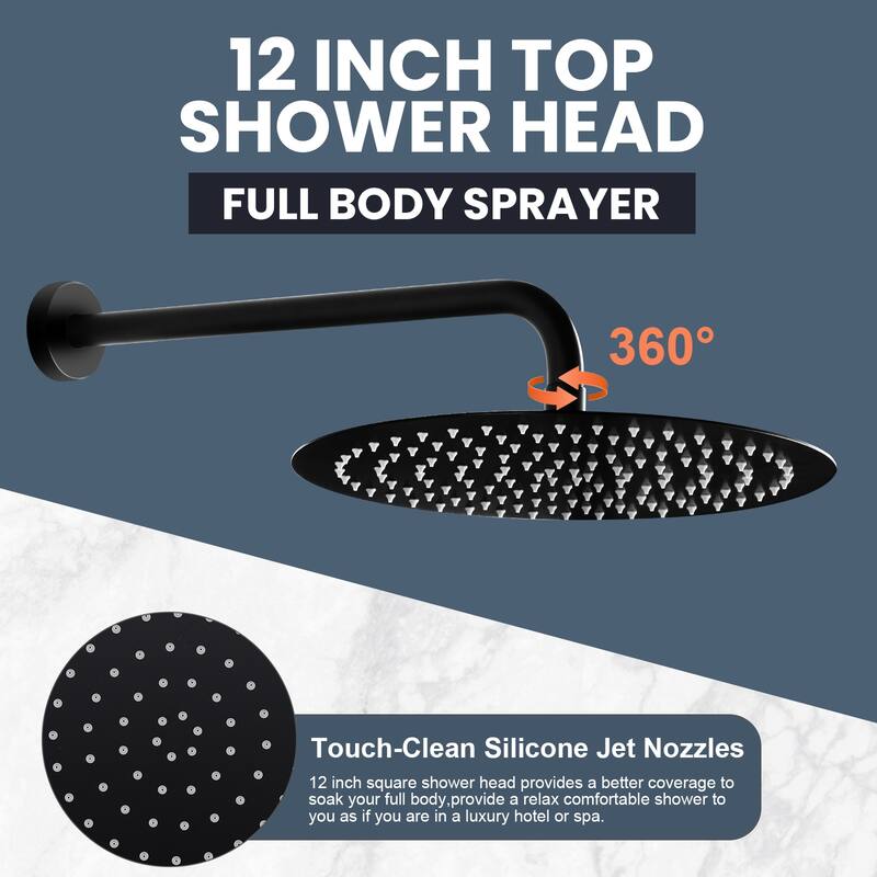 WOWOW Wall Mount 9-Spray Shower Faucet with Handshower