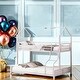 preview thumbnail 2 of 10, Detachable Design House Shape Bunk Metal Bed