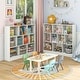 preview thumbnail 3 of 18, Costway 10-Cube Bookcase for Kids 41"Wooden Toy Storage Organizer for - See Details