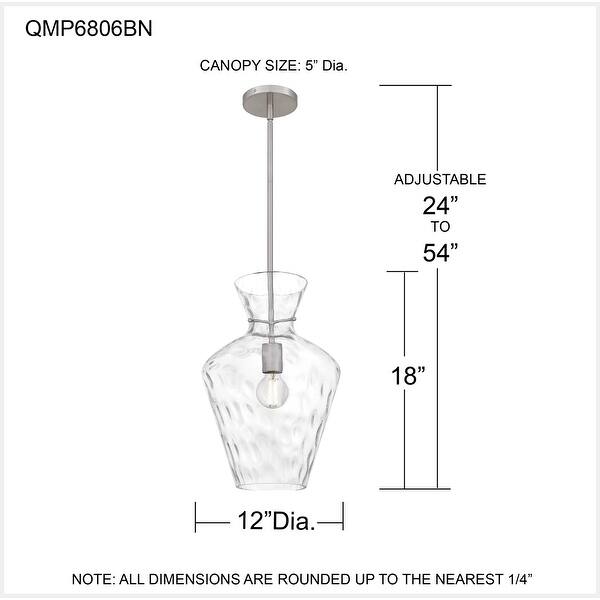 Hollis 1-Light Brushed Nickel Pendant