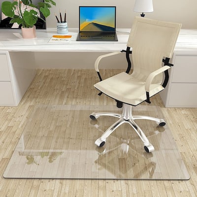 Office Chair Mat withTempered Glass for Hardwood Floor