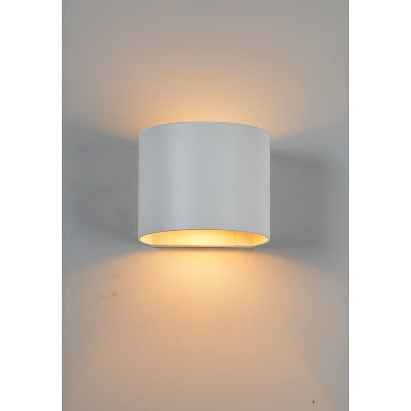 Matte White Zak Wall Sconce - 6"