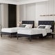 preview thumbnail 2 of 65, VECELO Upholstered Kids Bed Frame with Diamond Tufted Headoard,Twin Size Bed Set of 2