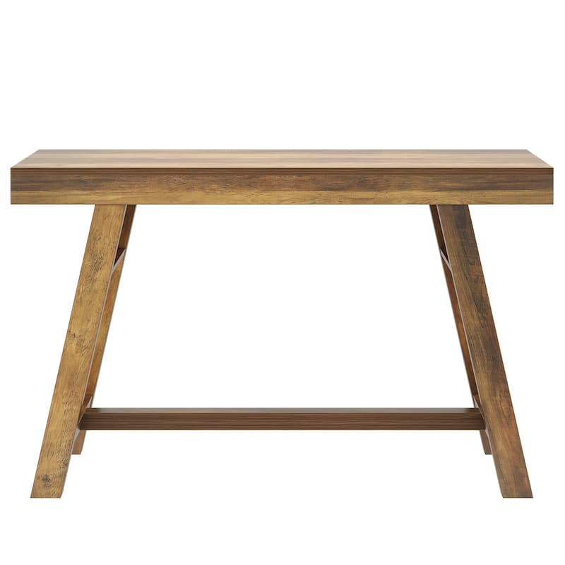 55.1-Inch Bar Table, Rectangular Commercial Bar Unit with Trestle Legs