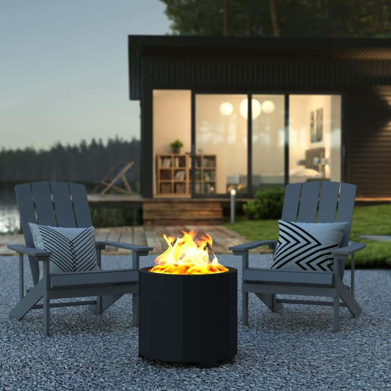 Commercial Grade Outdoor Smokeless Wood Burning Portable Fire Pit - 19.5" or 27"