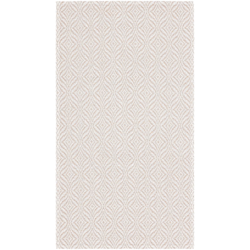 SAFAVIEH Handmade Natura Emmi Wool Fringe Rug - Ivory/Grey - 8' x 10'