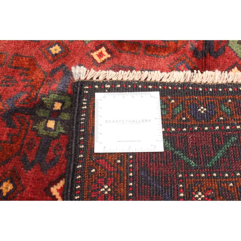 ECARPETGALLERY Hand-knotted Teimani Red Wool Rug - 2'11 x 4'7