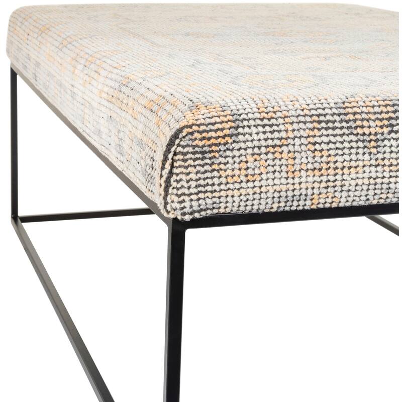 Yahya Rug Inspired Metal Frame Bench