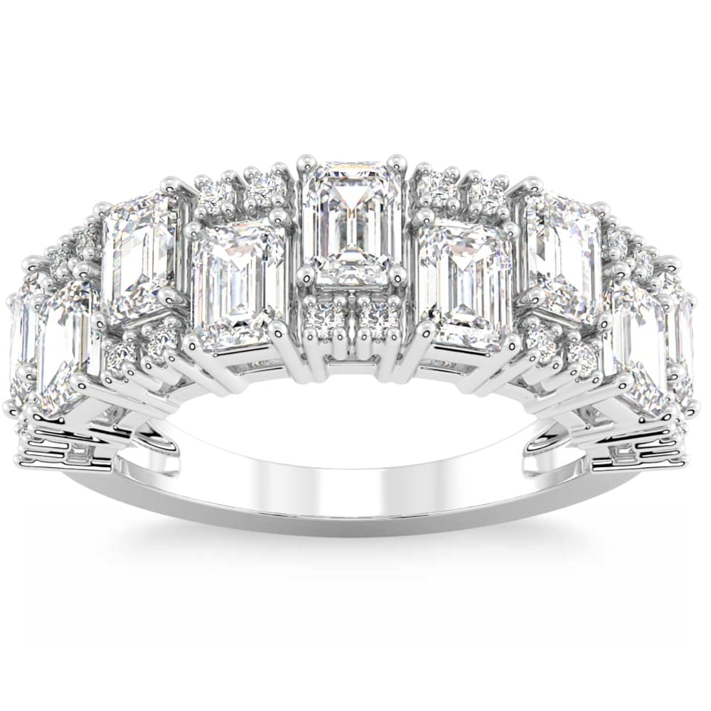 Bliss Diamond 3Ct Emerald Cut Wedding Ring Anniversary Band Gold Lab Grown