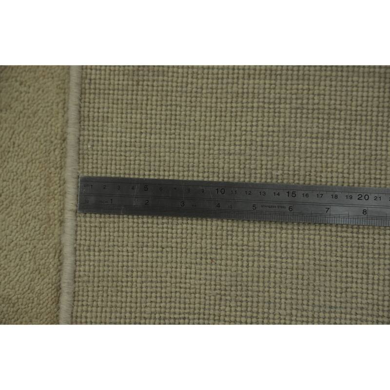 Hand Knotted Oriental 100% Wool Carpet Modern Solid Beige & Ivories Gabbeh Area Rug - 12' 0'' X 8' 11''