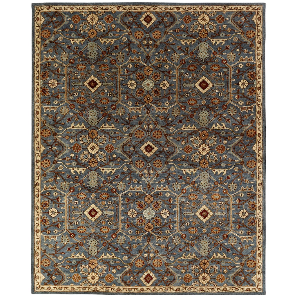 Empire Slate Blue Hand-tufted Wool Area Rug