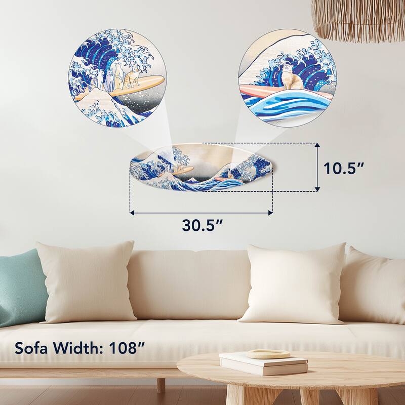 American Art Decor Surfboard Plaque Wall Sign
