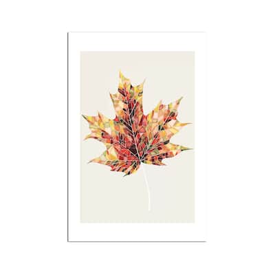 Fall Mosaic Leaf III Fine Art Paper Print by Grace Popp - Multi
