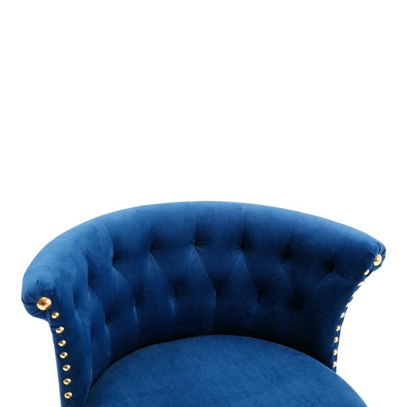 Ergonomic Swivel Bar Stools Set of 2 Adjustable Velvet Accent Chairs