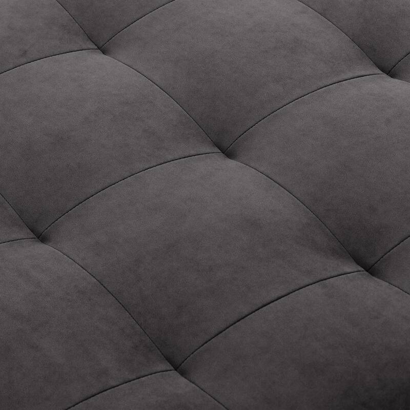 Poly & Bark Napa Velvet Fabric Ottoman