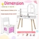 preview thumbnail 4 of 20, Costway Kids Vanity Set with 3-Color Lighting Modes, Adjustable - See Details