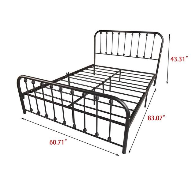 Alazyhome Sturdy Metal Platform Bed Frame