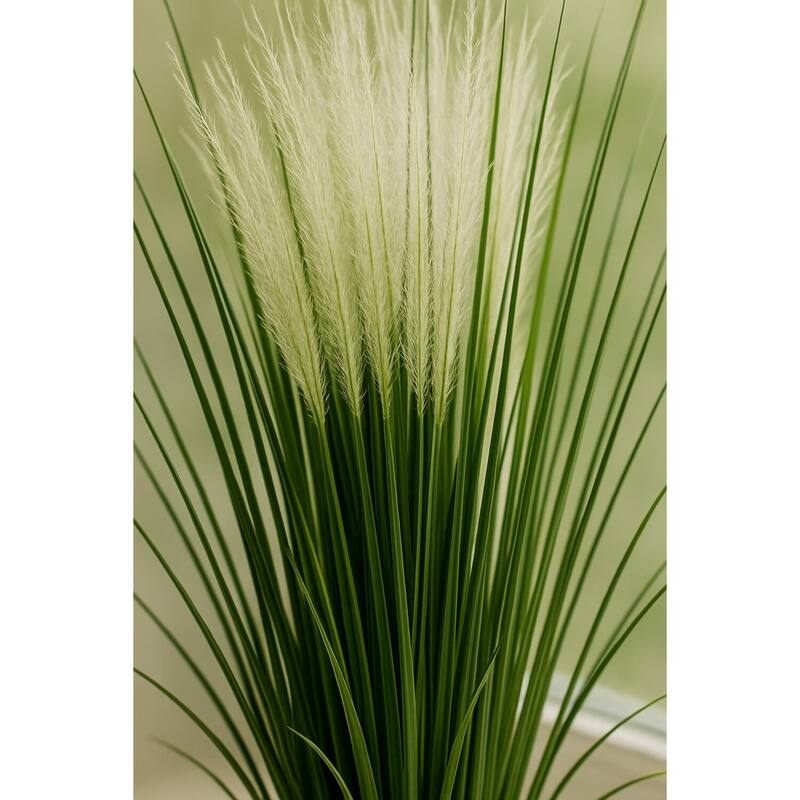 HomeStock 30" Mixed Grasses in Ceramic Planter - Realistic Artificial Arrangement for Natural Accent - 30