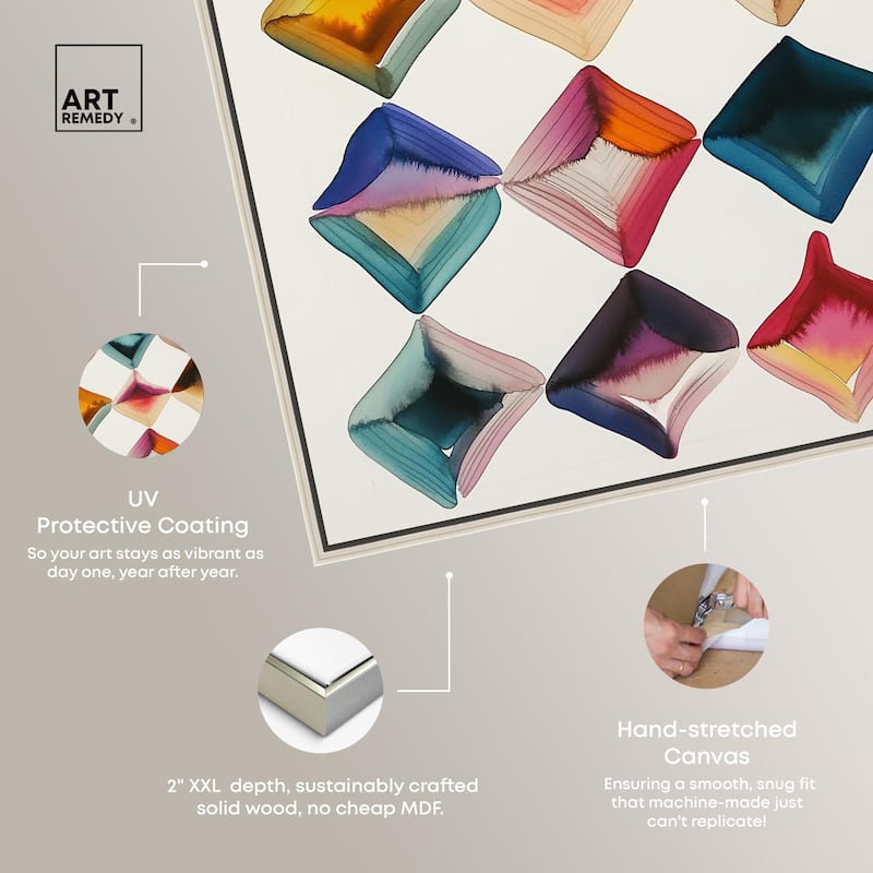 Diamond Grid Canvas by Art Remedy