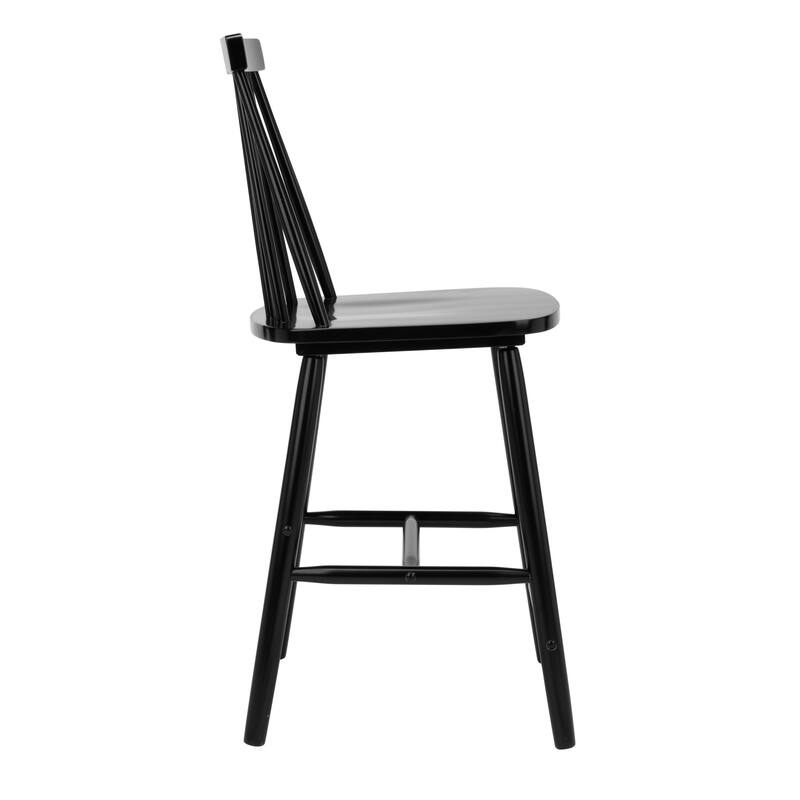 SAFAVIEH Zillah 24-inch Spindle Farmhouse Counter Stool (Set of 2) - 17.7" x 20.5" x 39.1" - 18"W x 21"D x 39"H