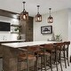preview thumbnail 3 of 4, Anmytek Wood Pendant Light Rustic Rectangle Wood Frame Adjustable Hanging Light Kitchen Island Vintage Ceiling Light Fixture