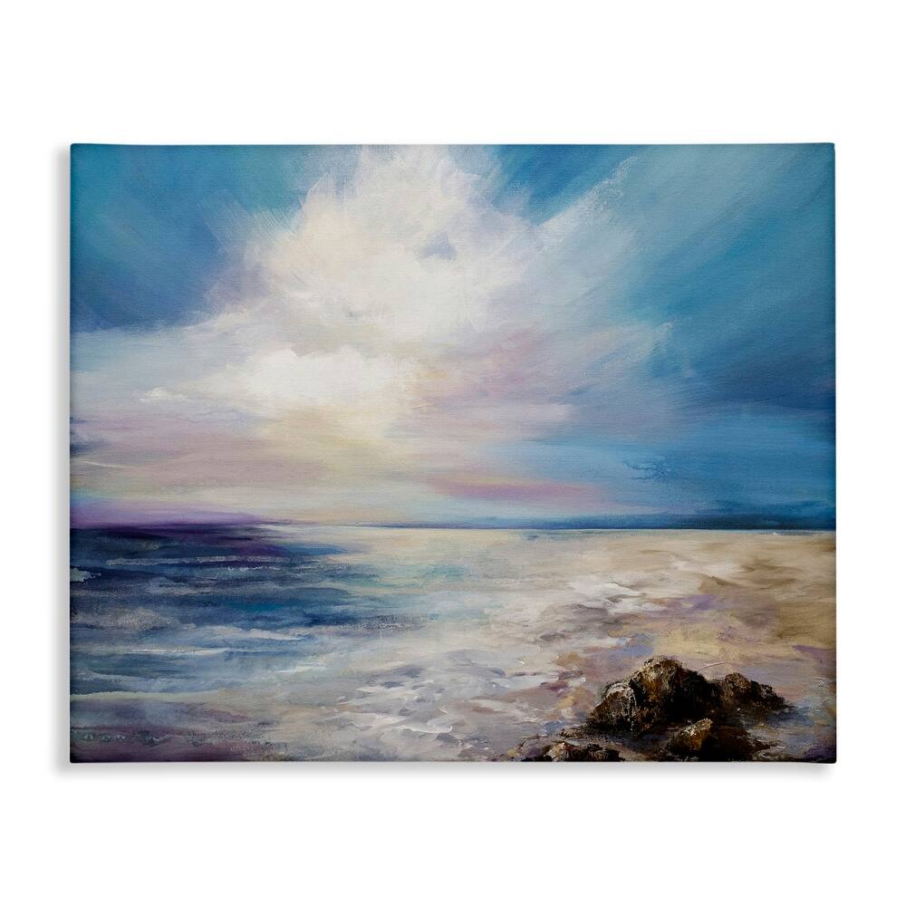 Stupell Serene Clouds over Beach Canvas Wall Art Design By Karen Hale