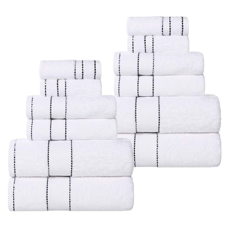 Superior Niles Cotton Ultra-Plush Absorbent 12 Piece Towel Set